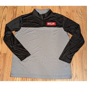 Atlanta Falcons NFL Team Apparel Men's L 1/4 ZIP Long sleeve Gray & Black NWT